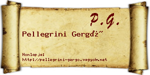 Pellegrini Gergő névjegykártya